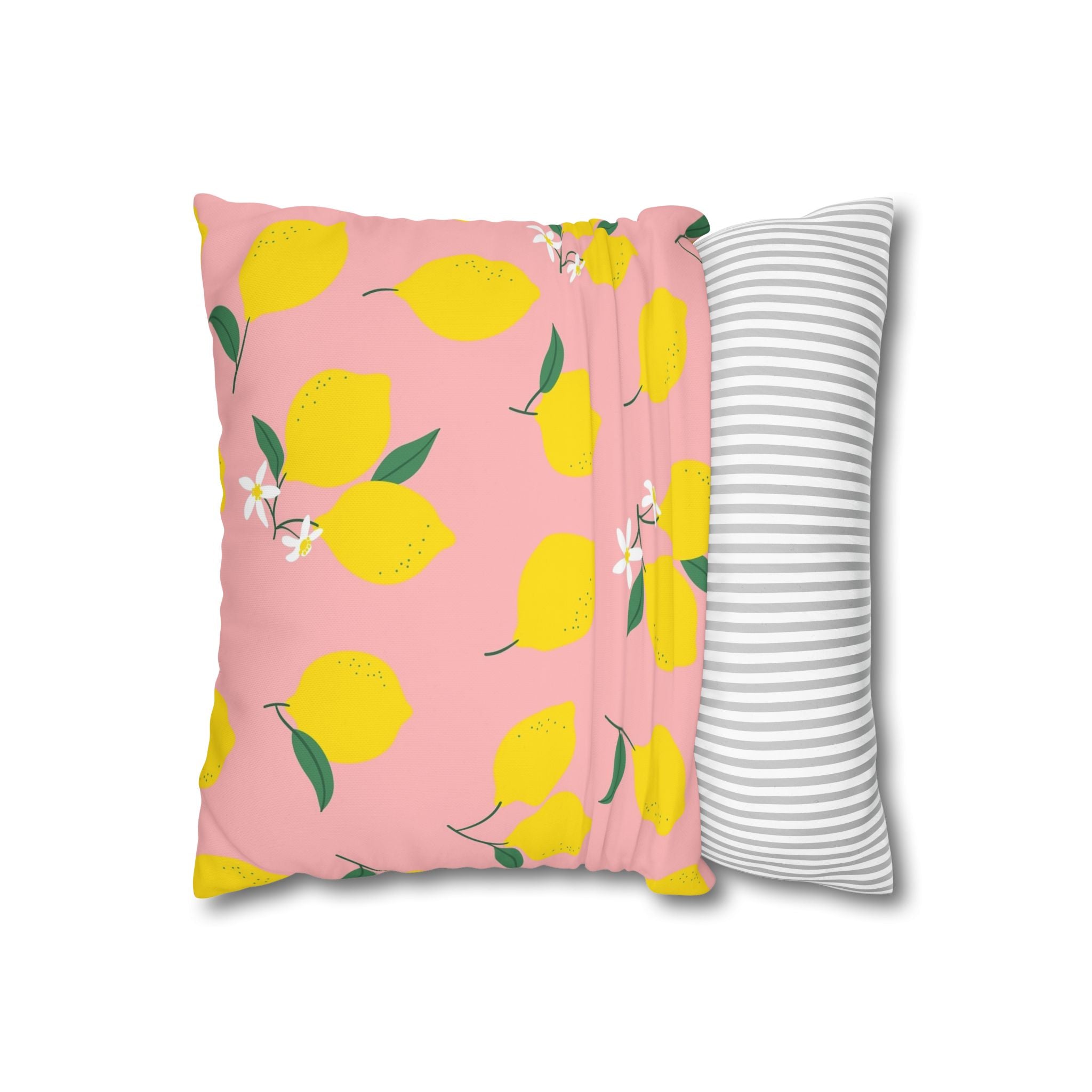 Lemon blossom square pillowcase