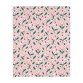 Floral ditsy velveteen microfiber blanket