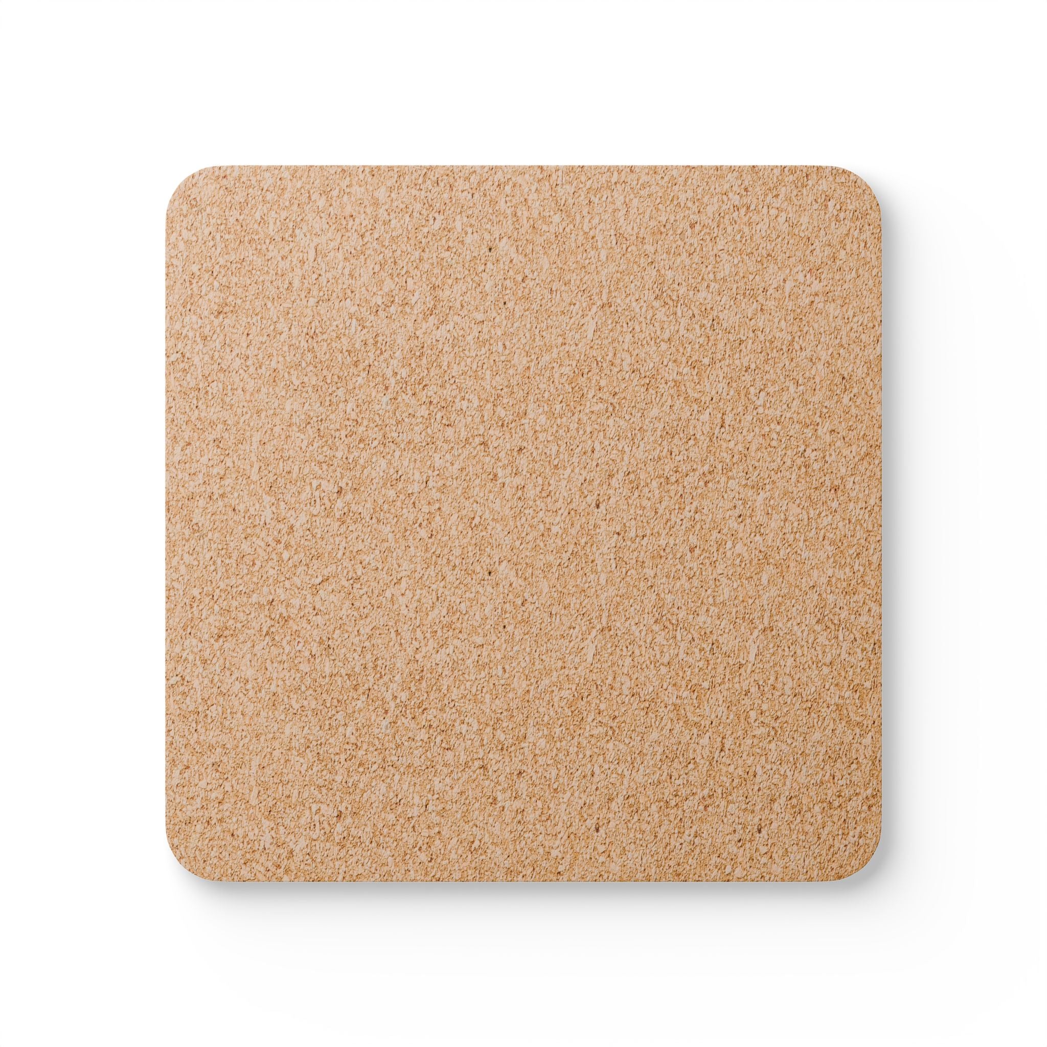 Blue floral tile cork coaster set
