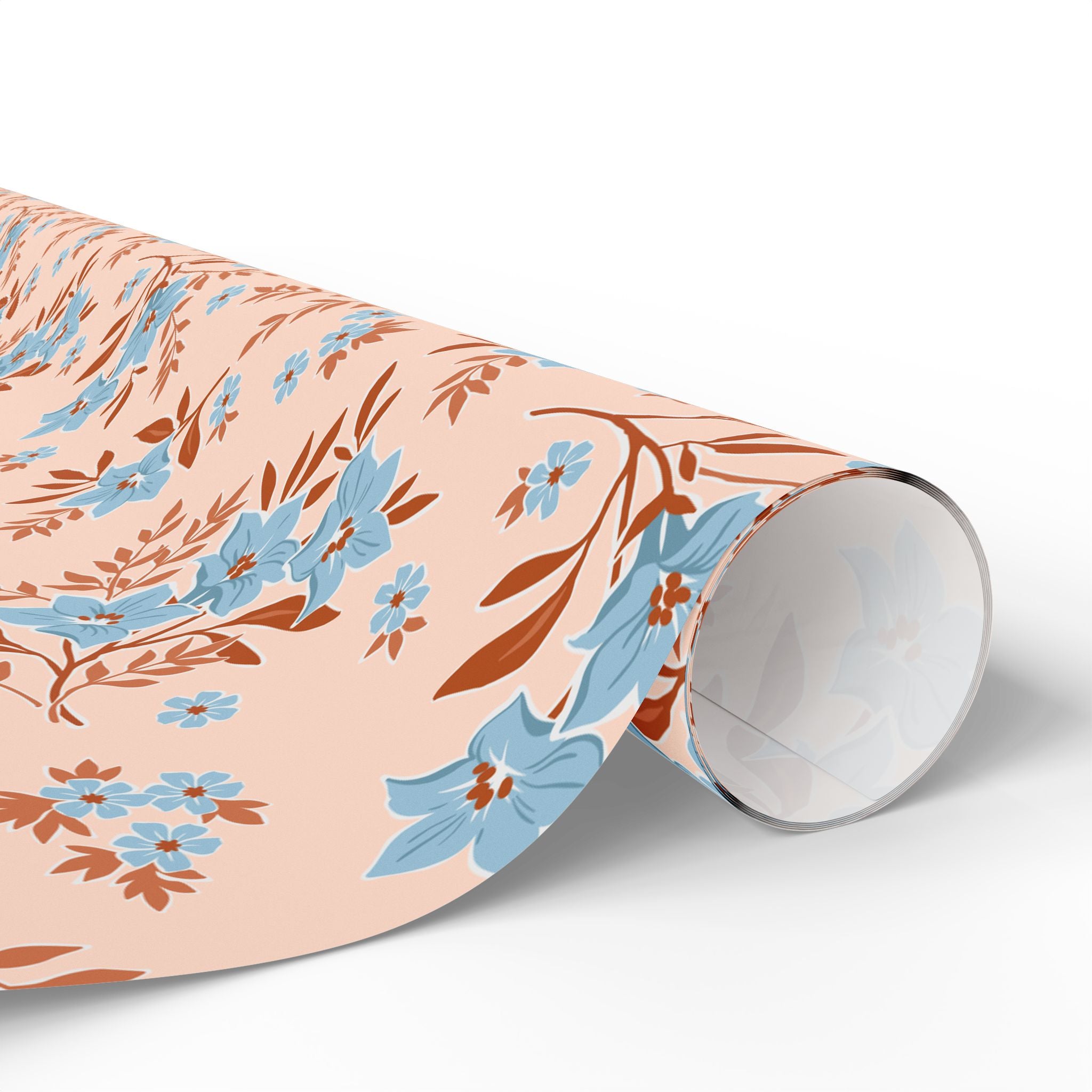 Floral meadow wrapping paper roll