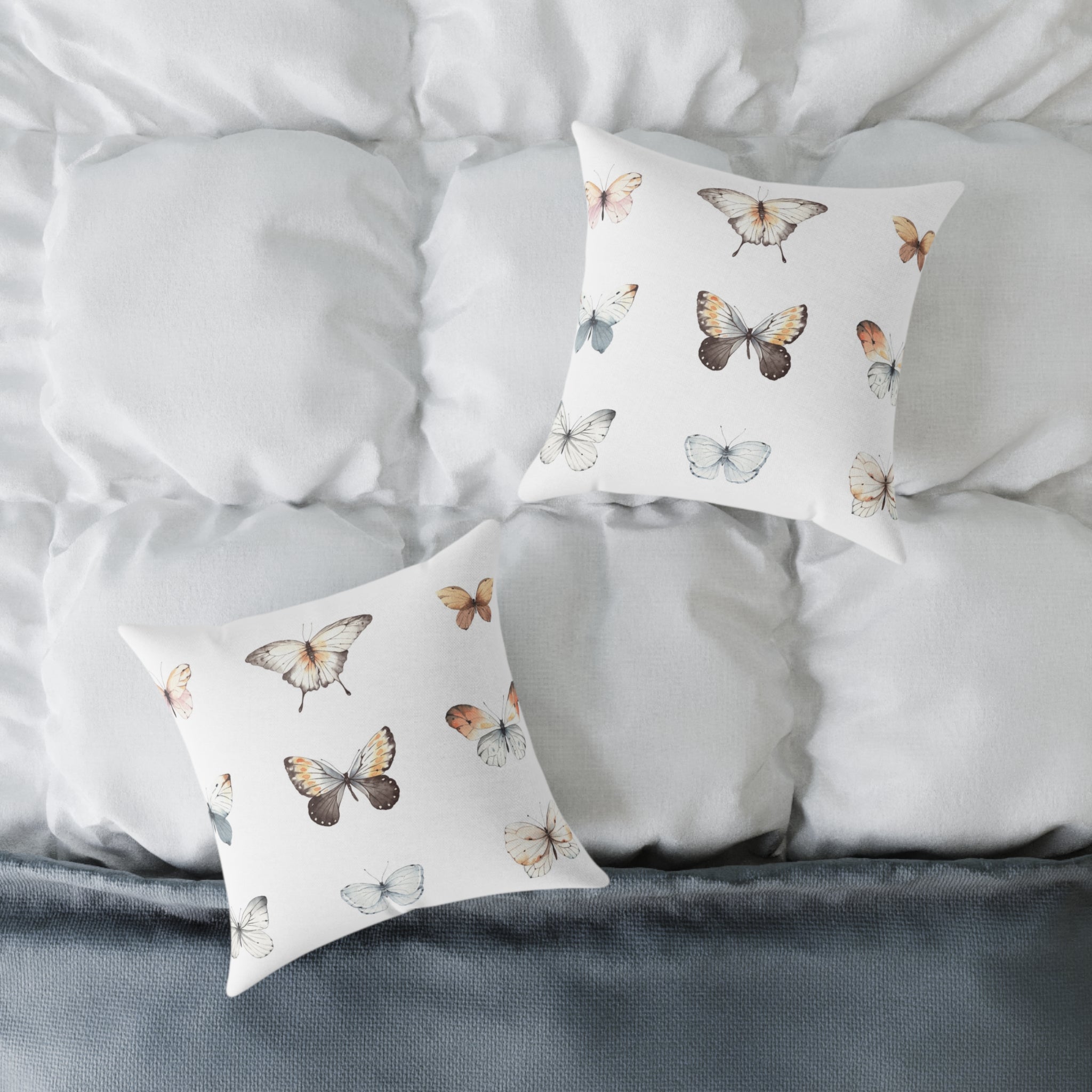 Watercolour butterflies pillow