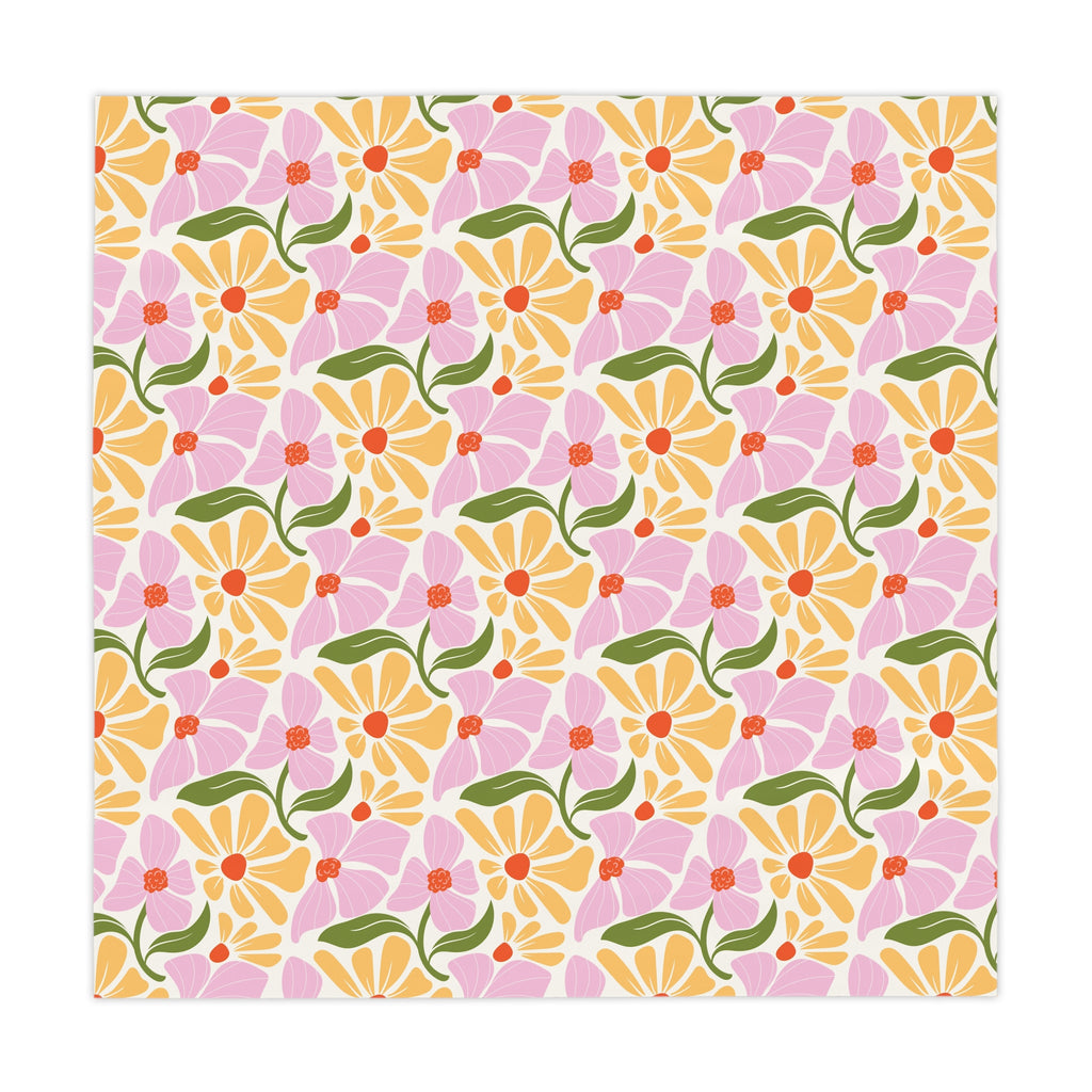 Floral retro tablecloth