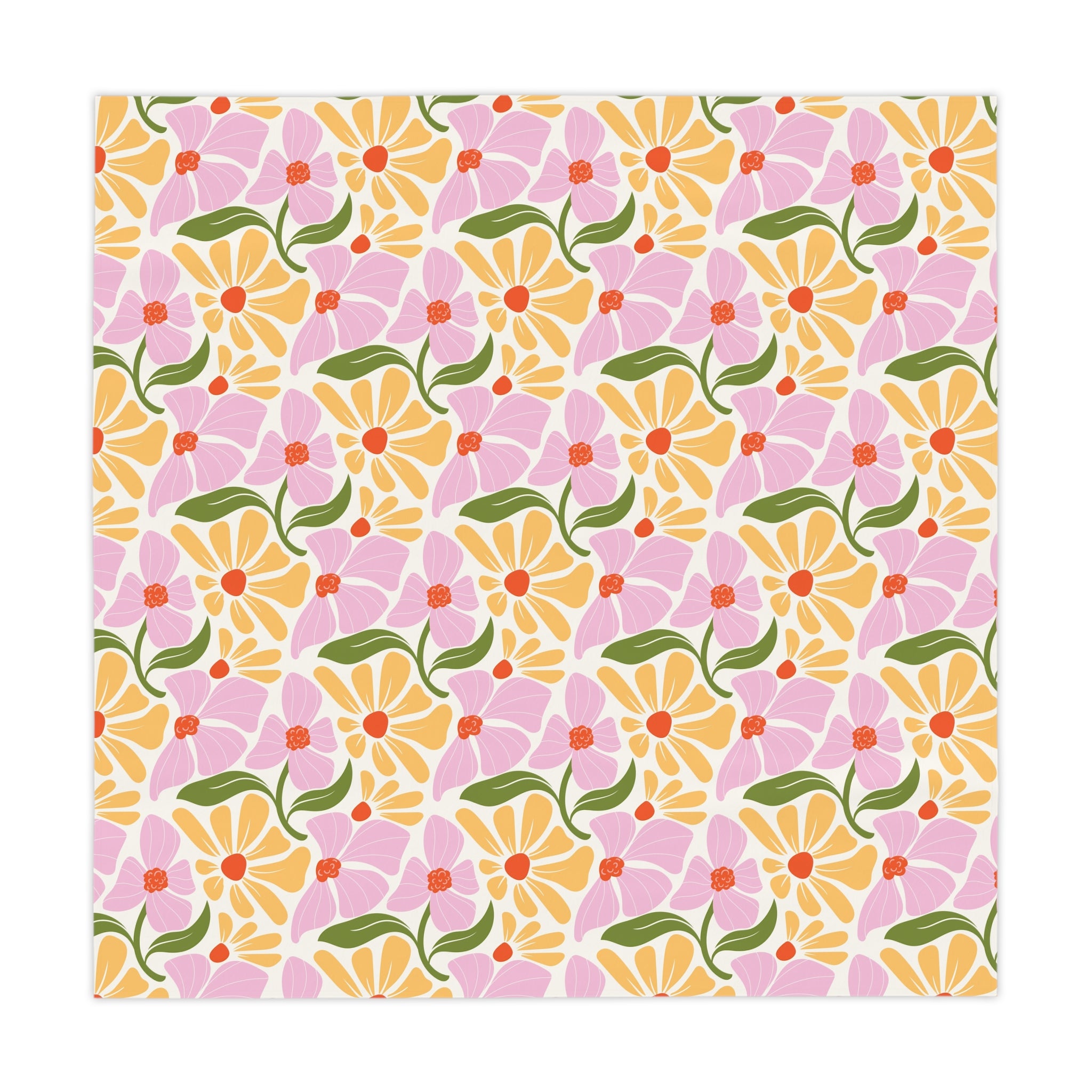Floral retro tablecloth