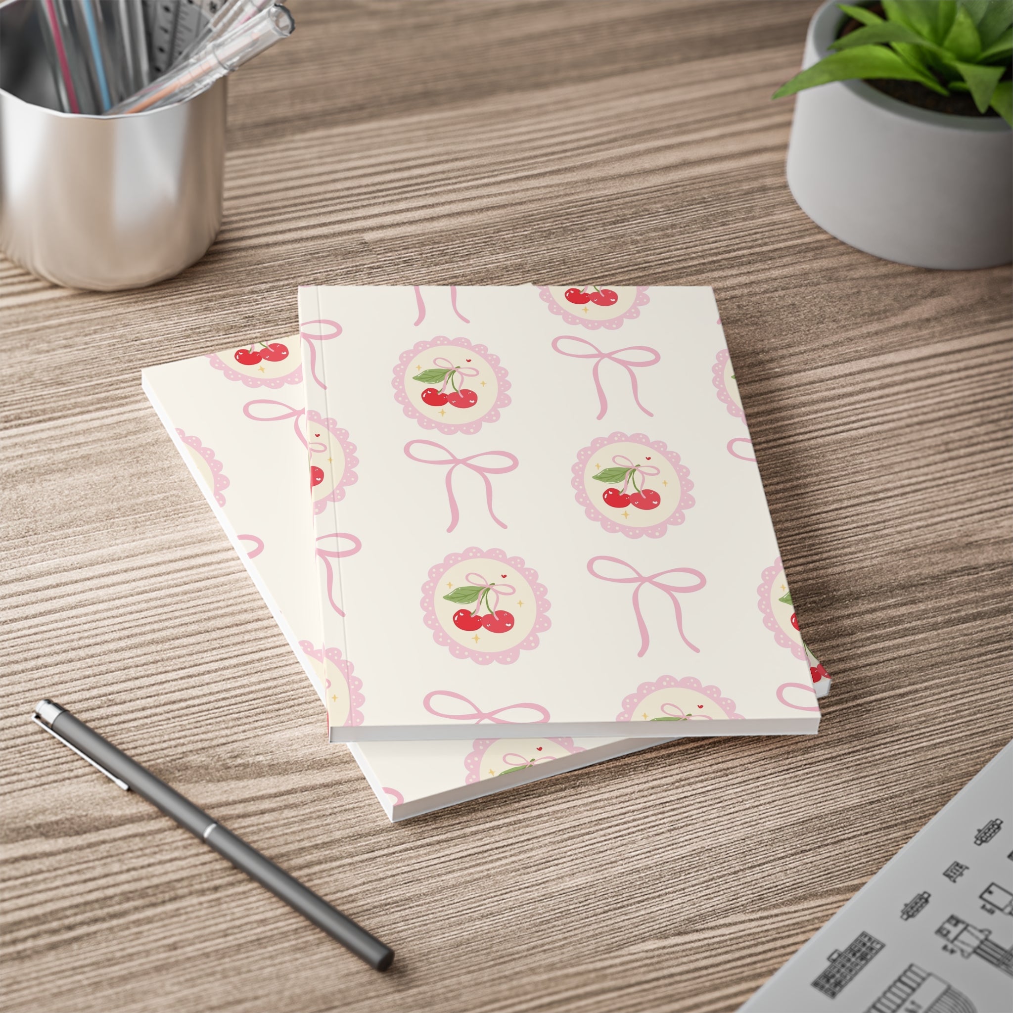 Cherry cameo A5 softcover notebook