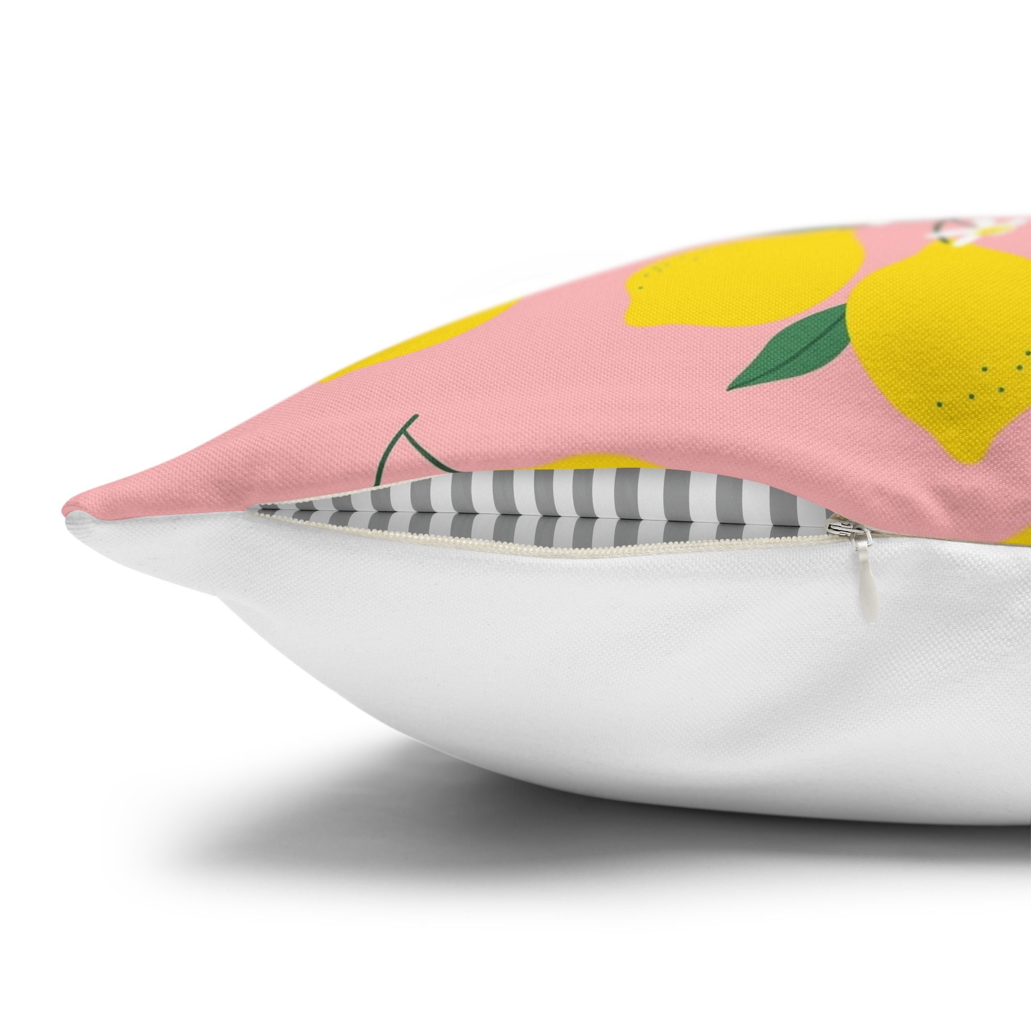 Lemon blossom square pillowcase