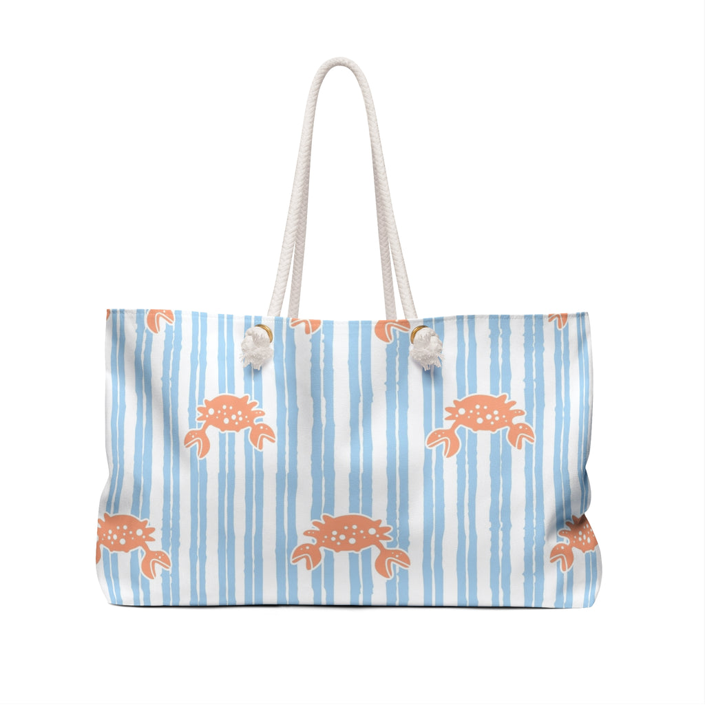Coastal crab weekender bag