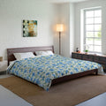 Blue floral comforter