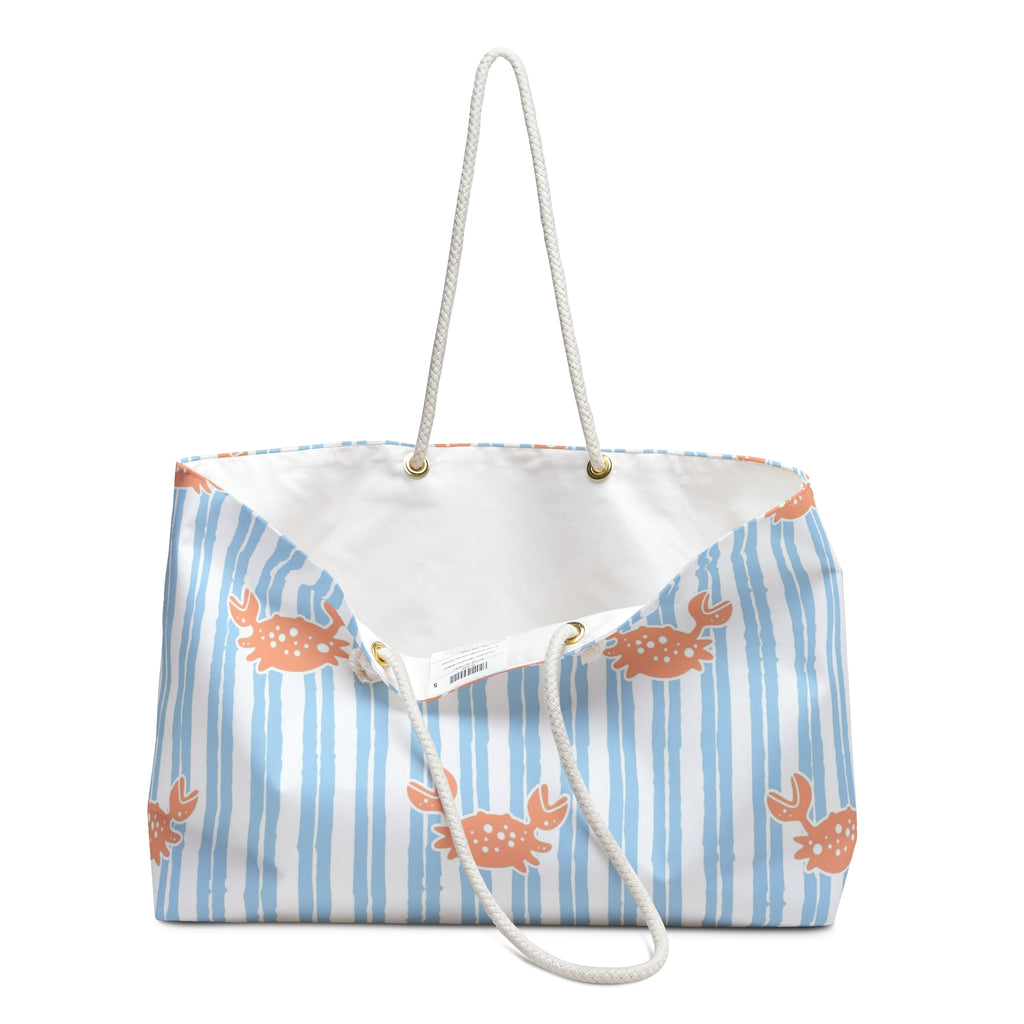Coastal crab weekender bag
