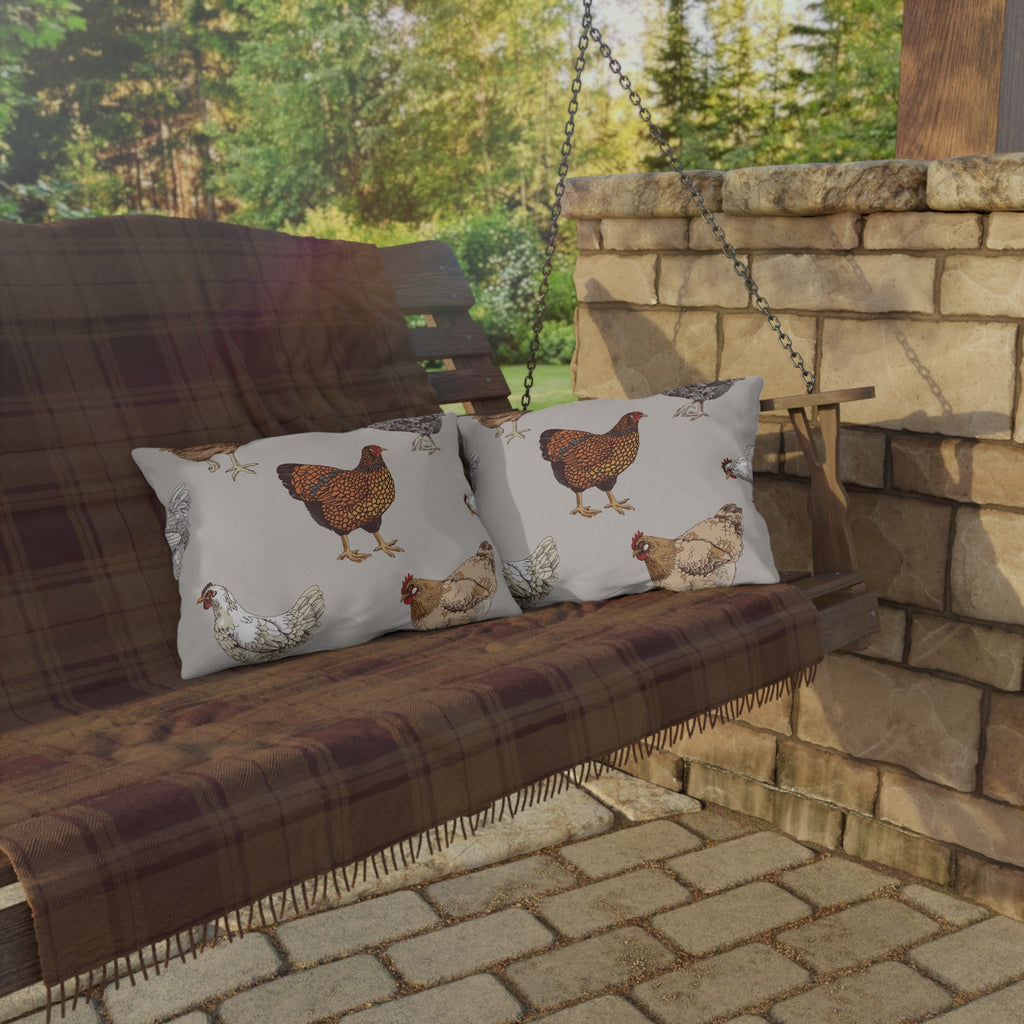 Farmhouse chicken Outdoor pillow