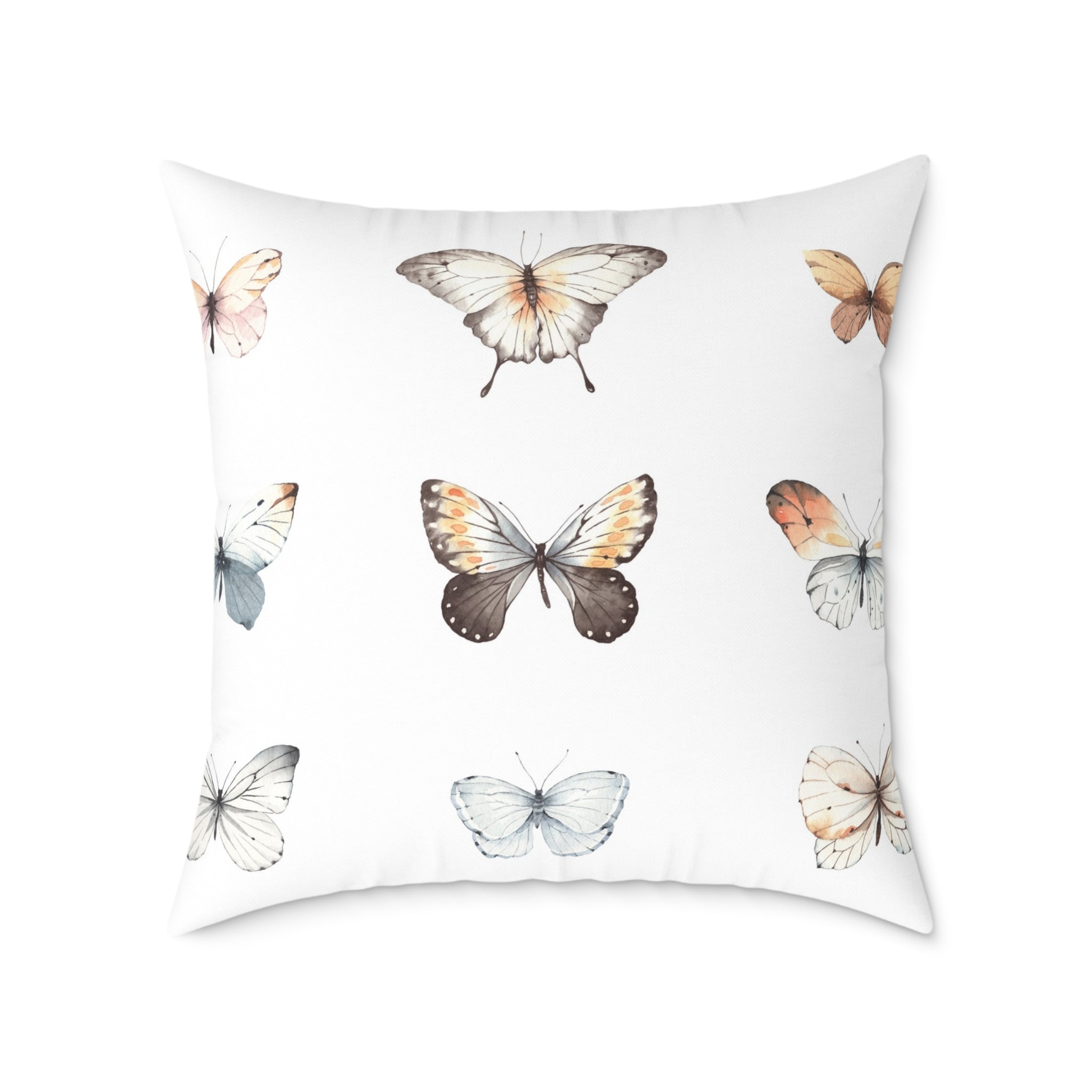 Watercolour butterflies pillow