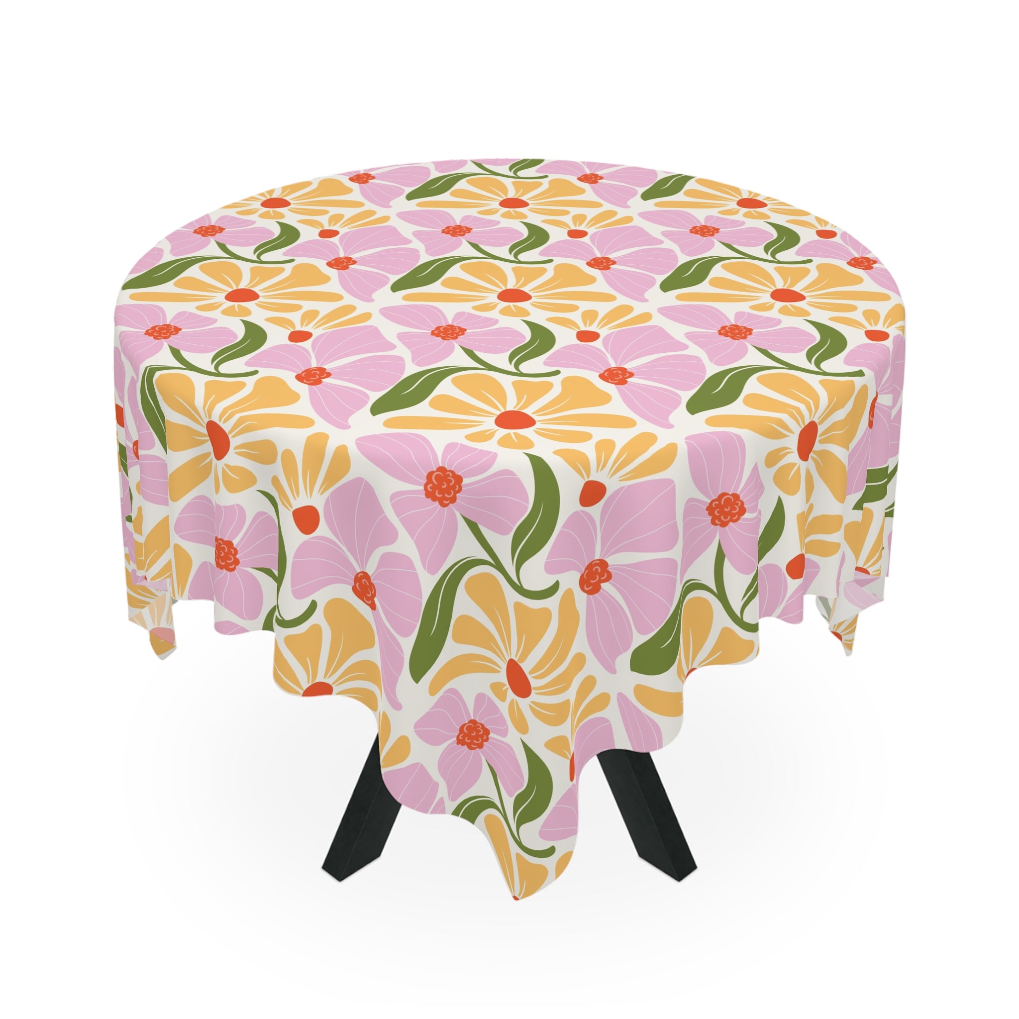 Floral retro tablecloth