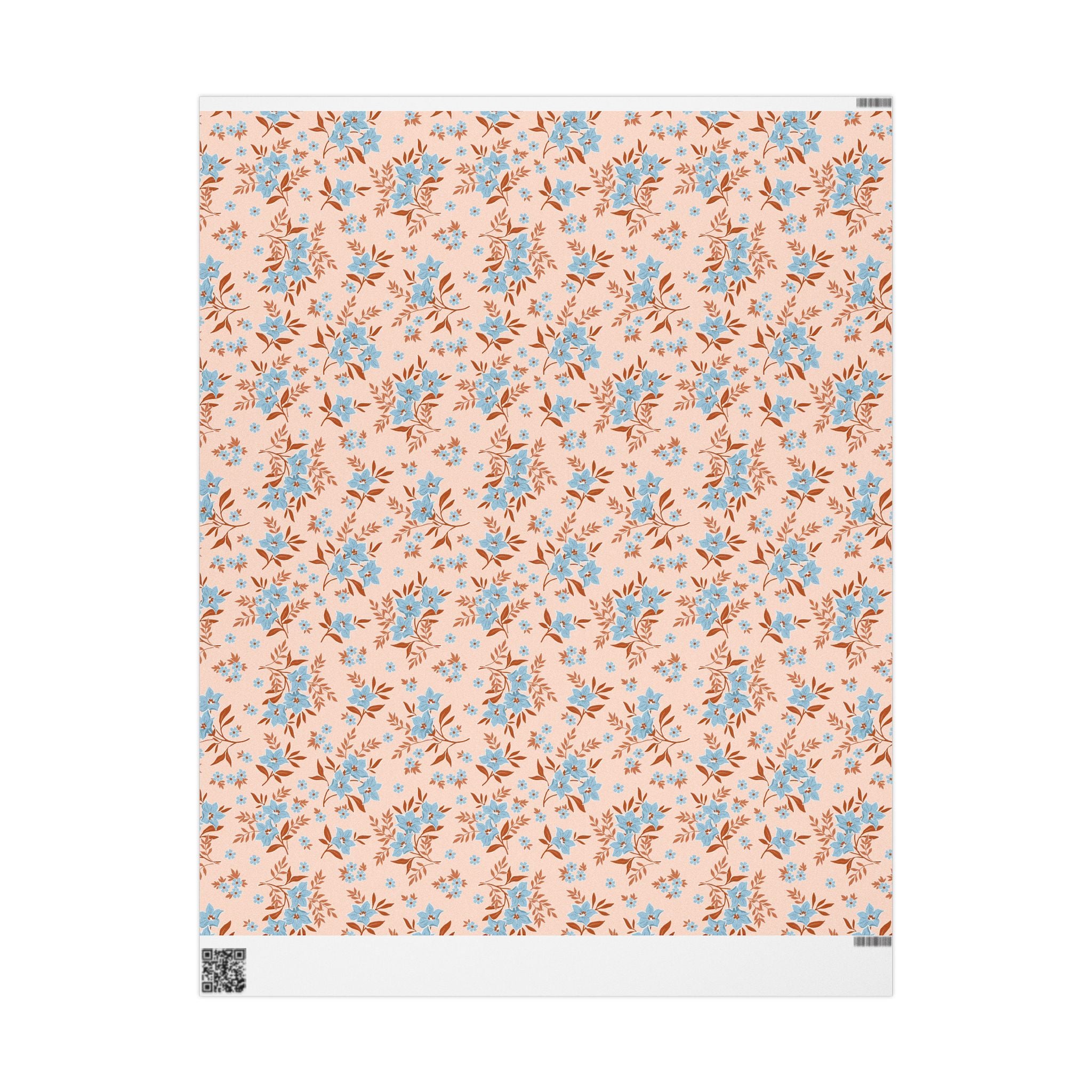 Floral meadow wrapping paper roll
