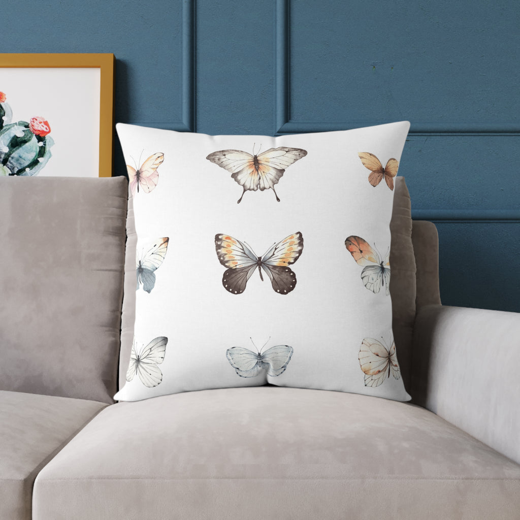 Watercolour butterflies pillow