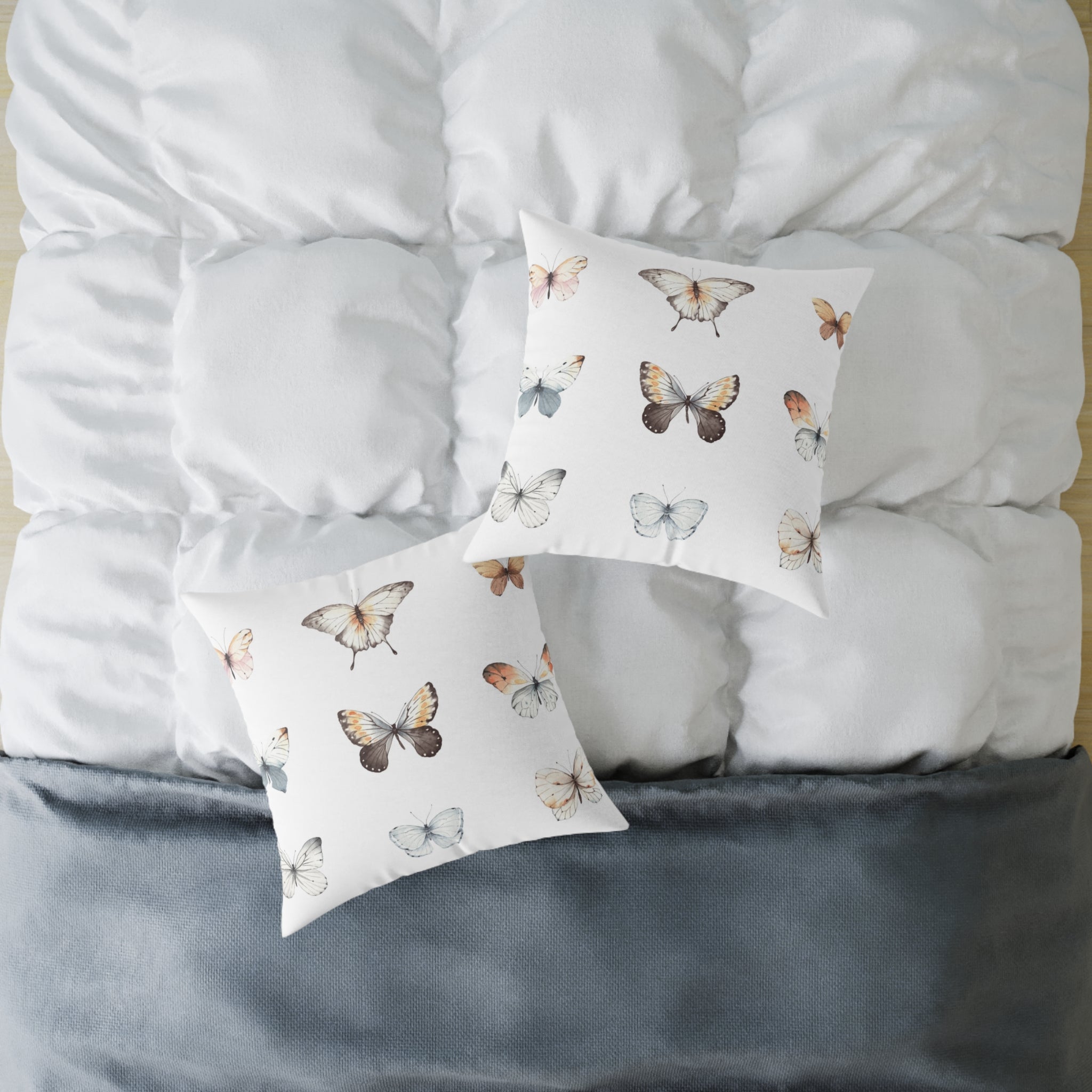 Watercolour butterflies pillow