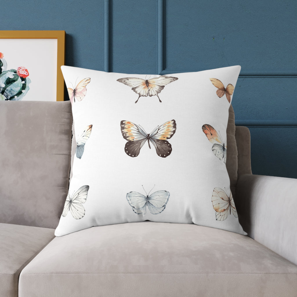 Watercolour butterflies pillow