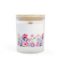 Frosted floral candle
