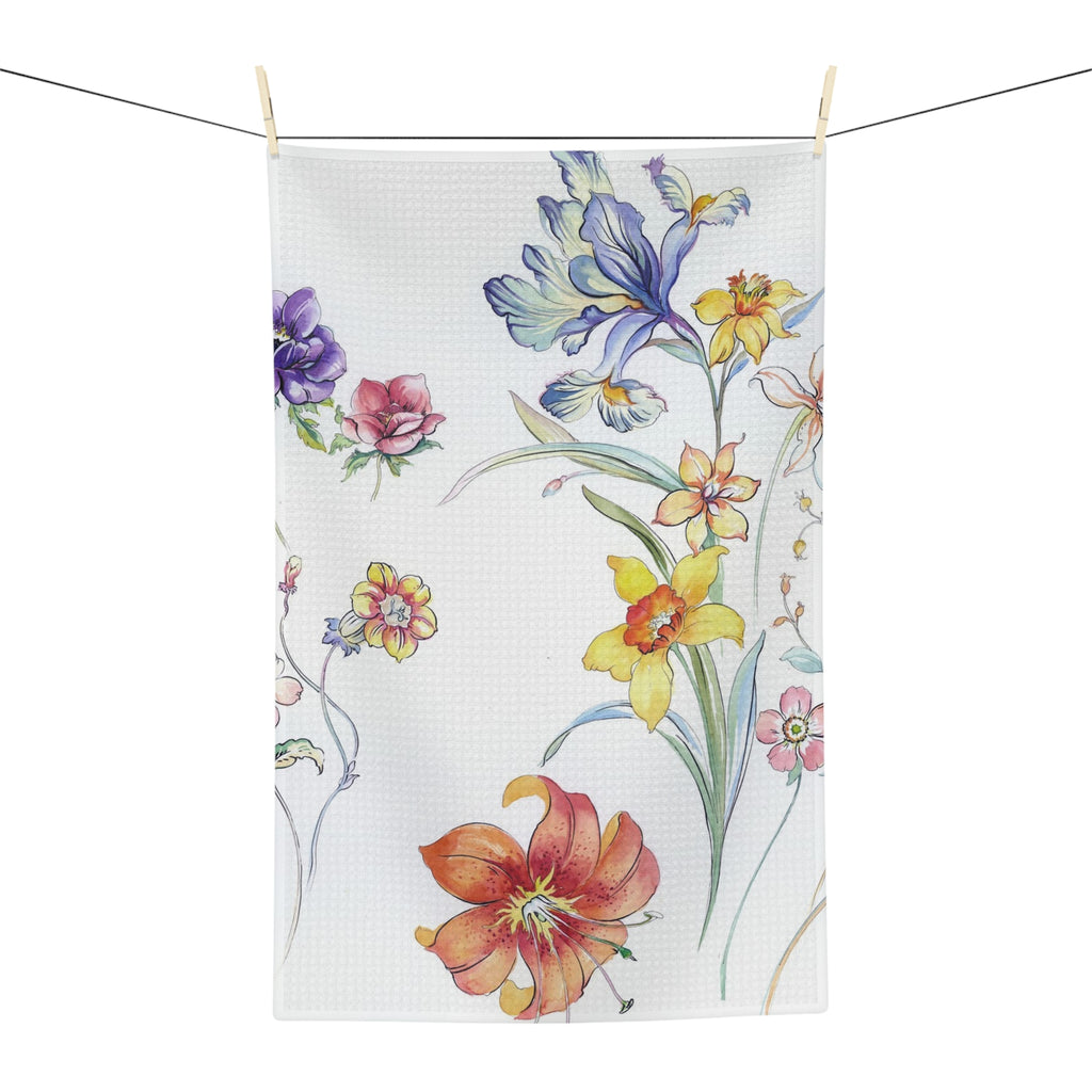 Blooms microfiber tea towel