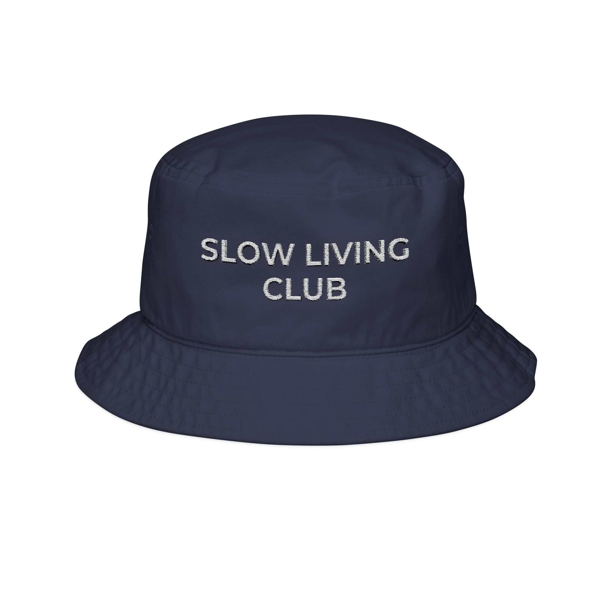 Slow Living Club embroidered bucket hat