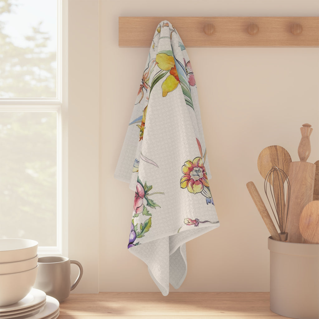Blooms microfiber tea towel