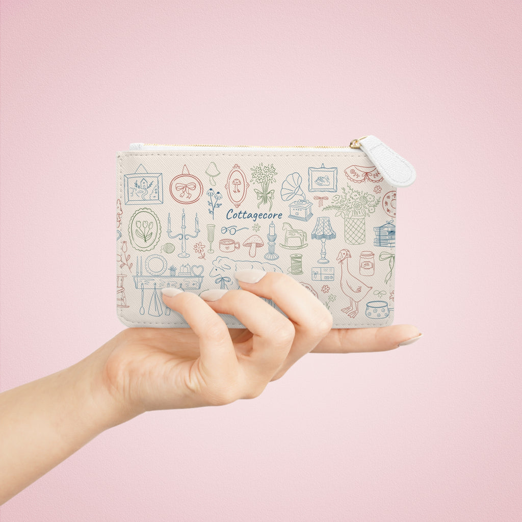Pastel farmhouse mini clutch bag (cruelty free)