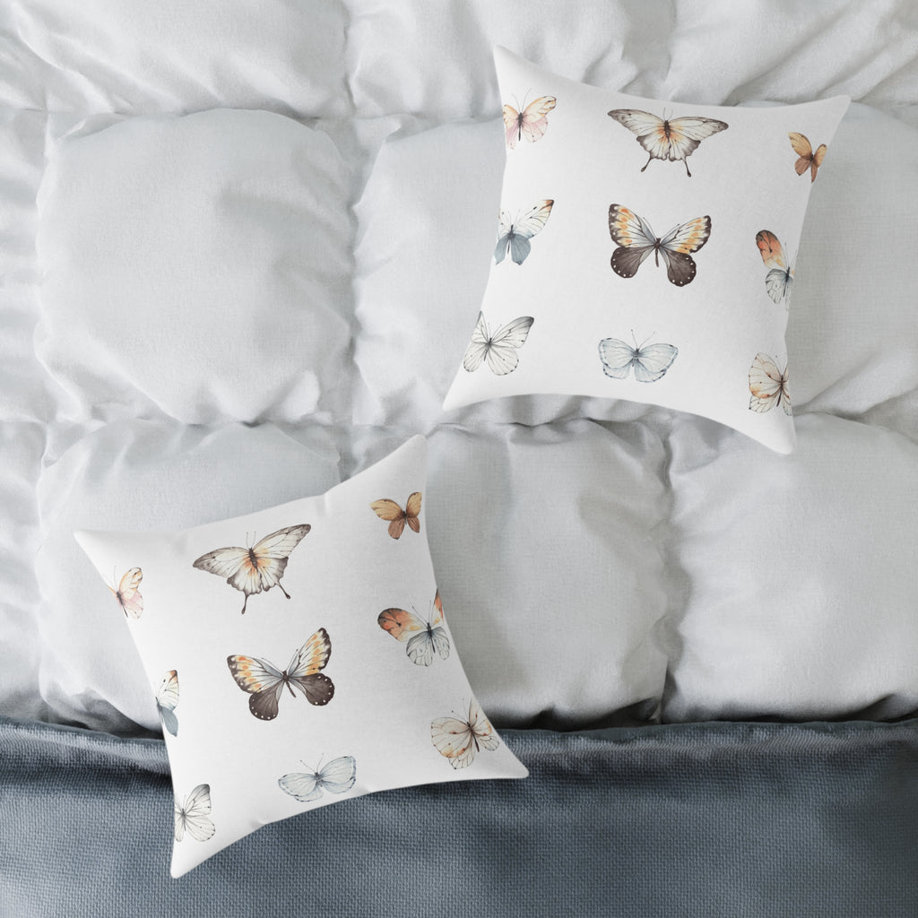 Watercolour butterflies pillow