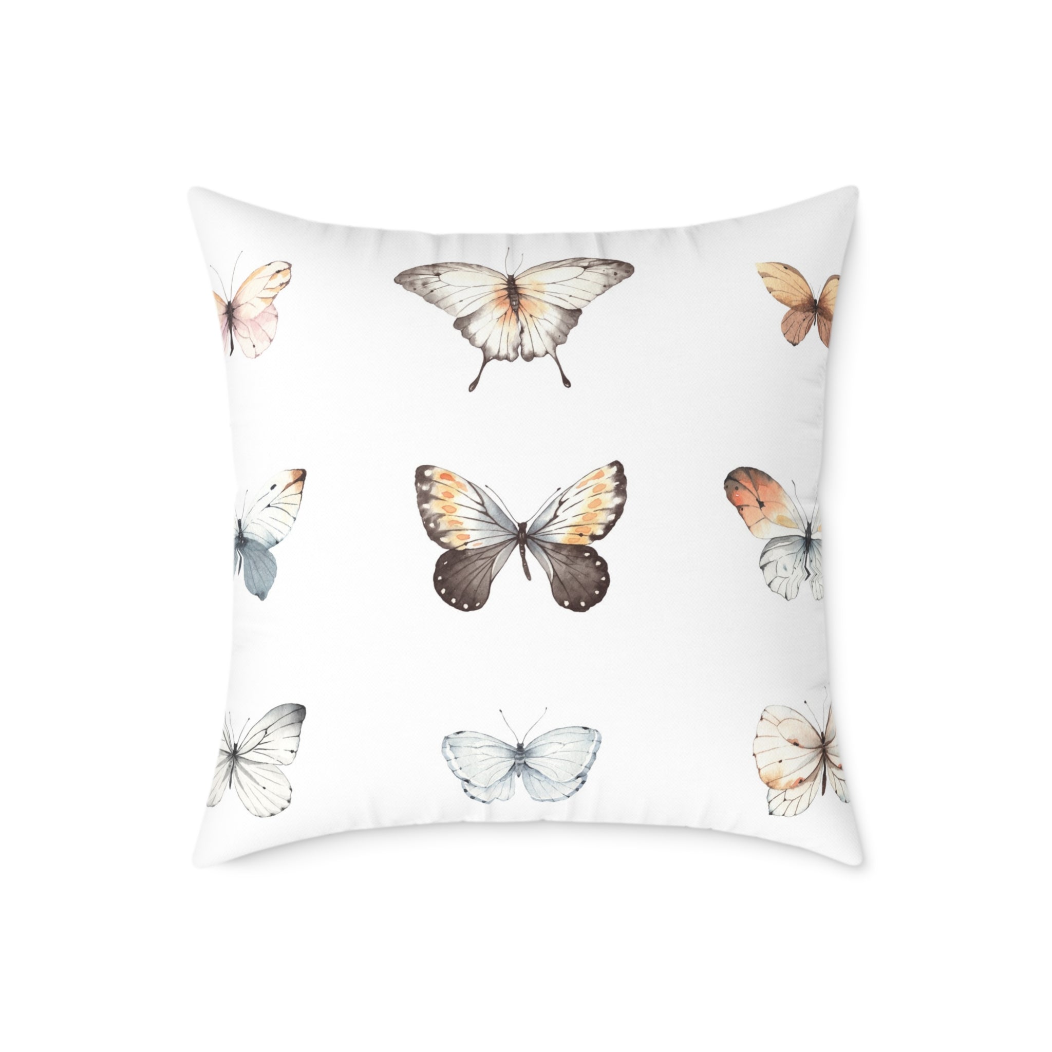Watercolour butterflies pillow