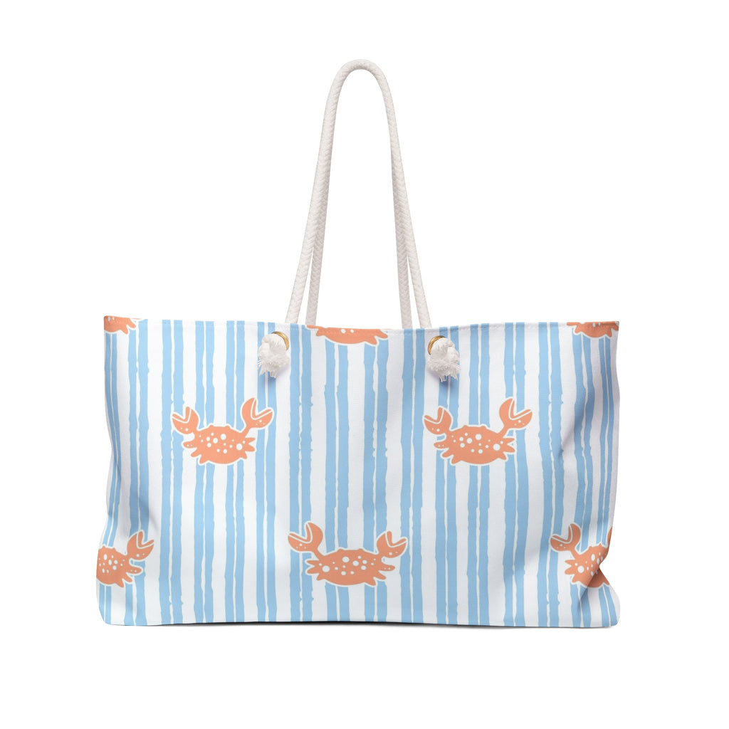 Coastal crab weekender bag