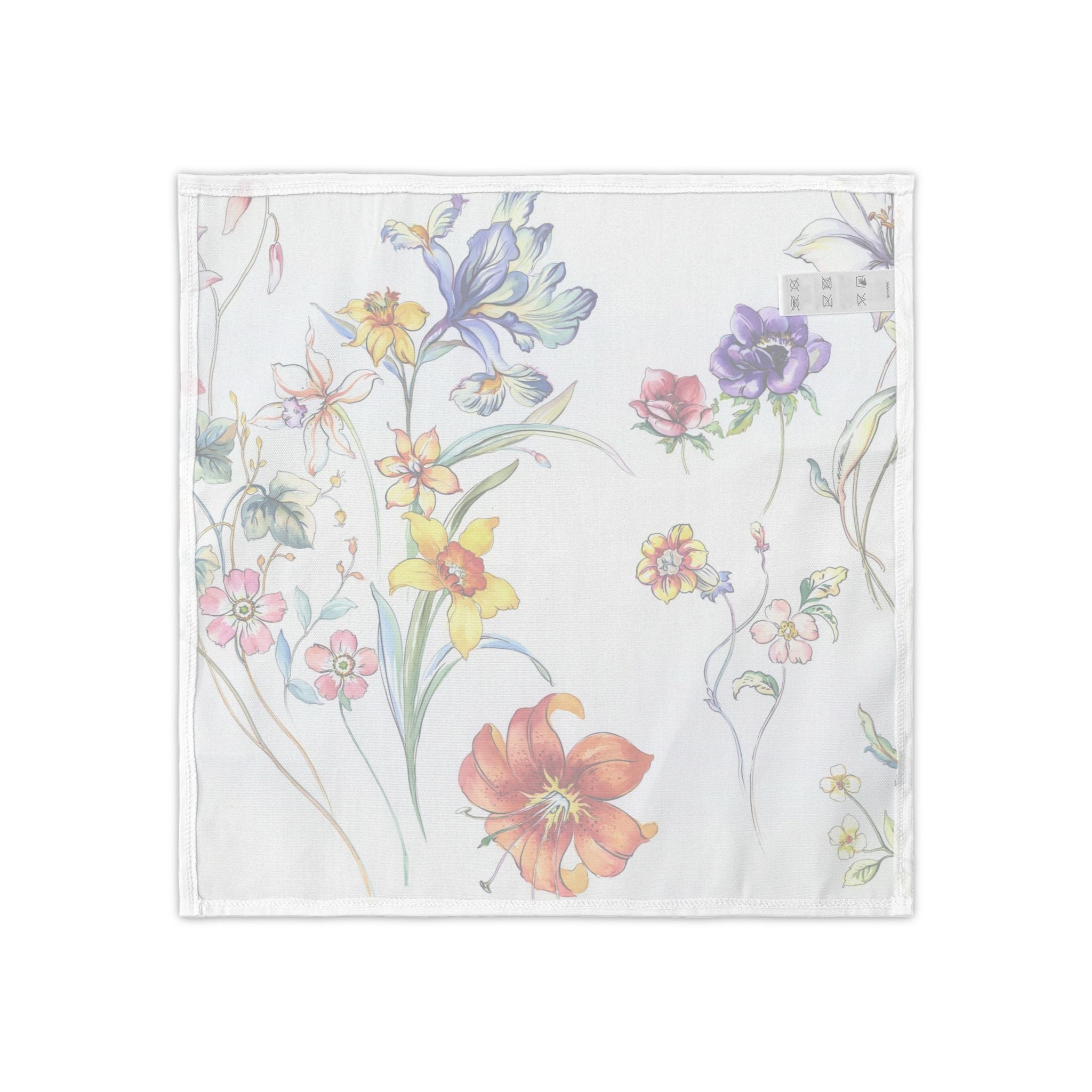 Floral watercolor cocktail napkins — Set of 4