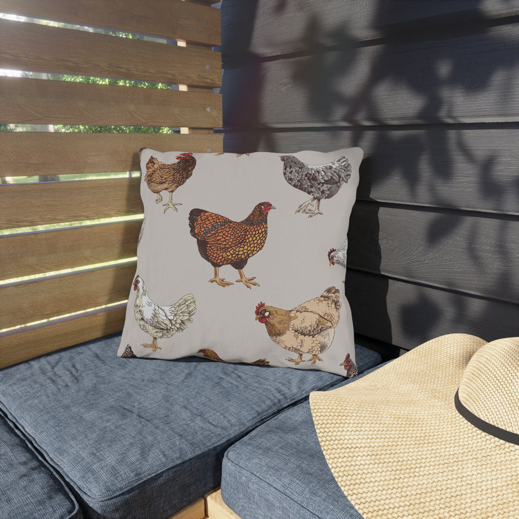 Farmhouse chicken Outdoor pillow