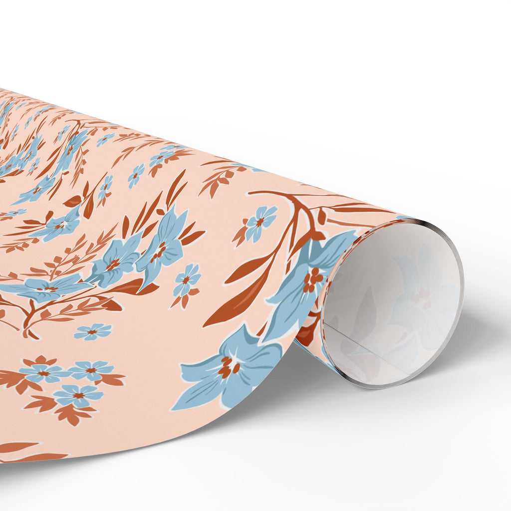 Floral meadow wrapping paper roll