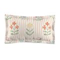 Floral stripe pillow sham