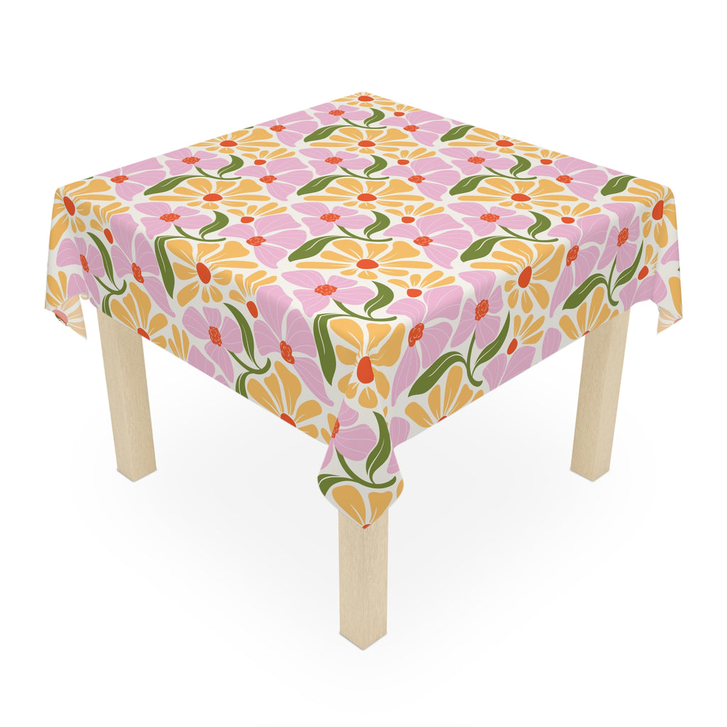 Floral retro tablecloth
