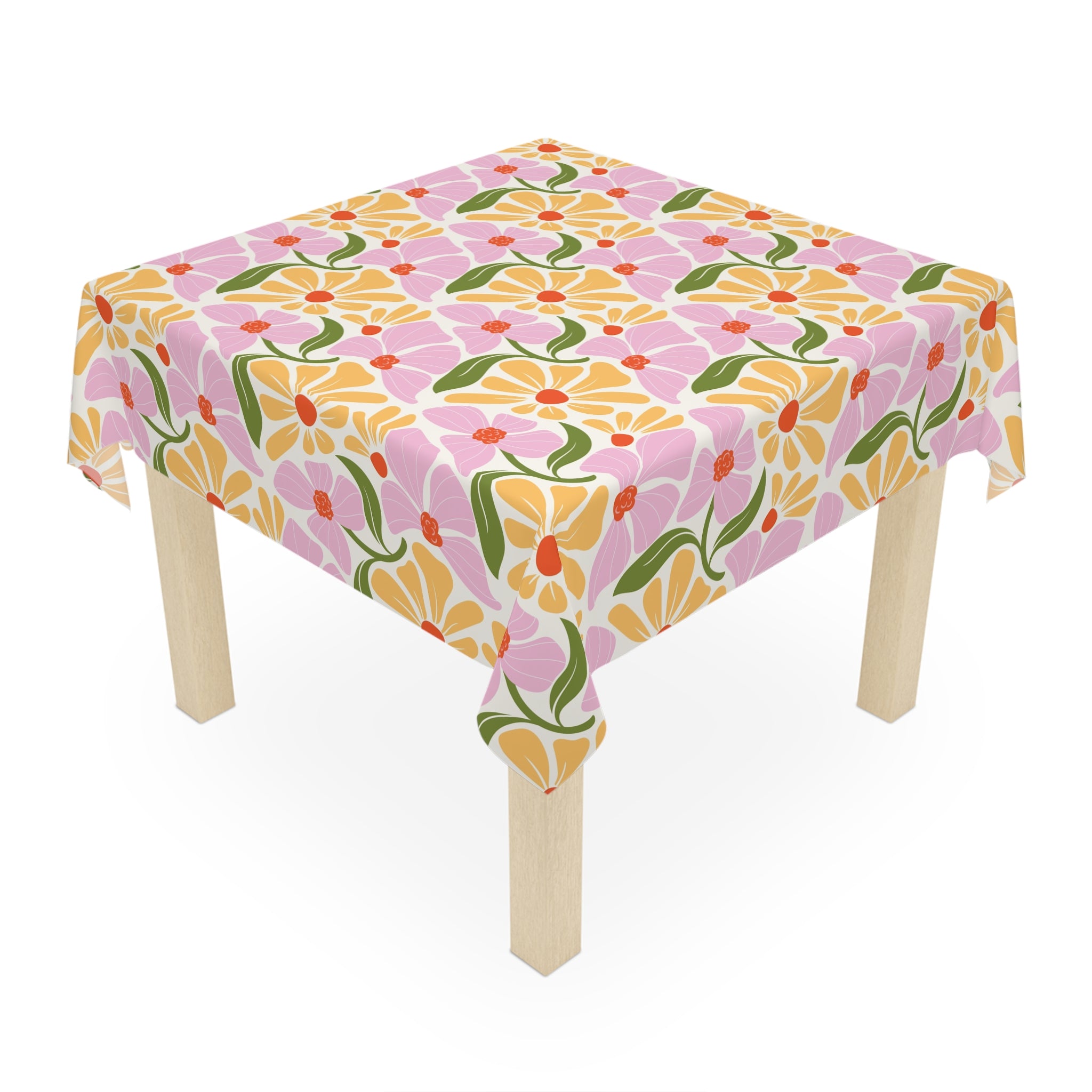 Floral retro tablecloth