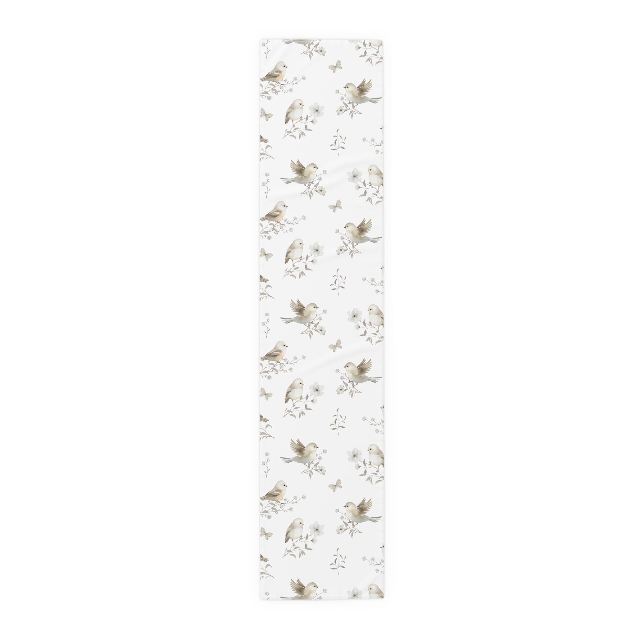 Bird floral table runner