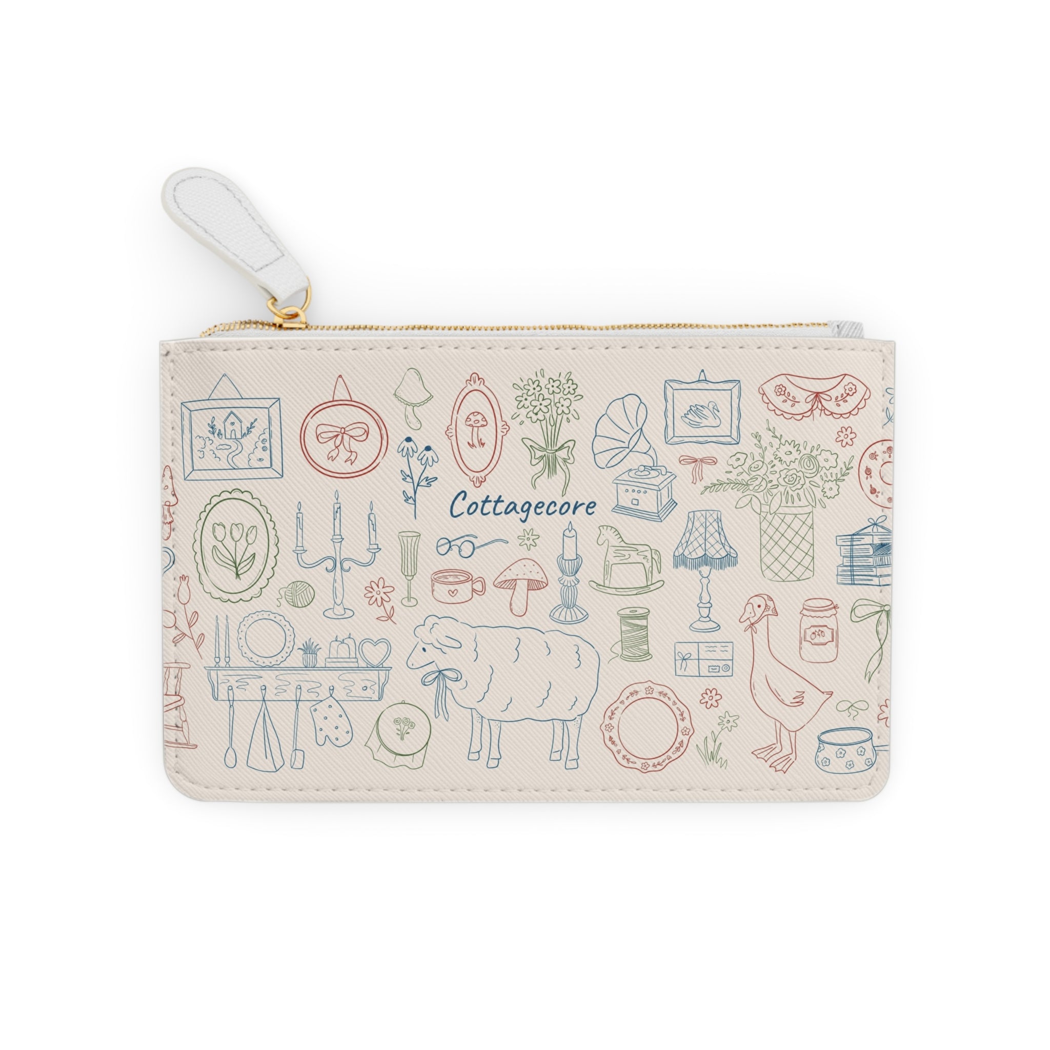 Pastel farmhouse mini clutch bag (cruelty free)