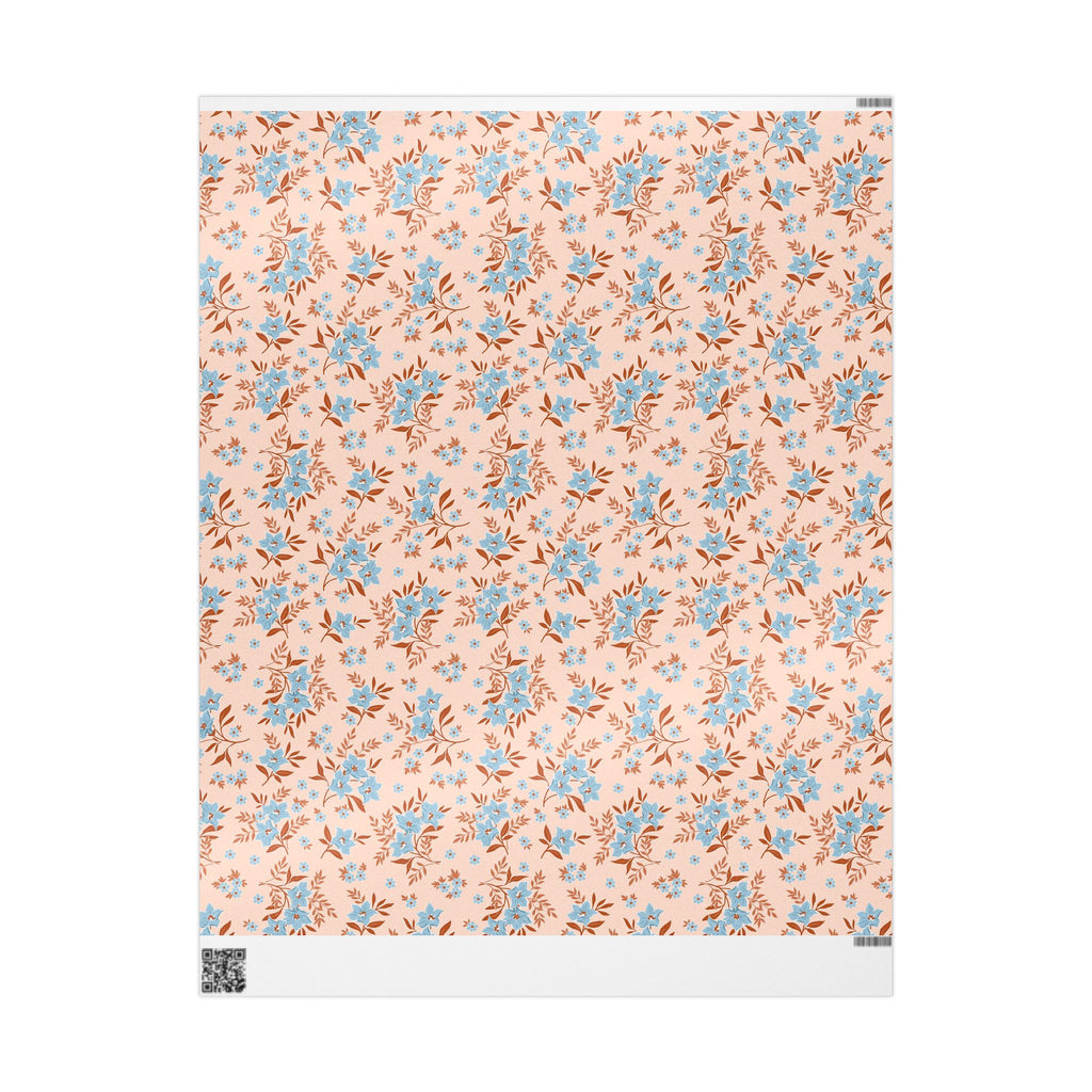 Floral meadow wrapping paper roll