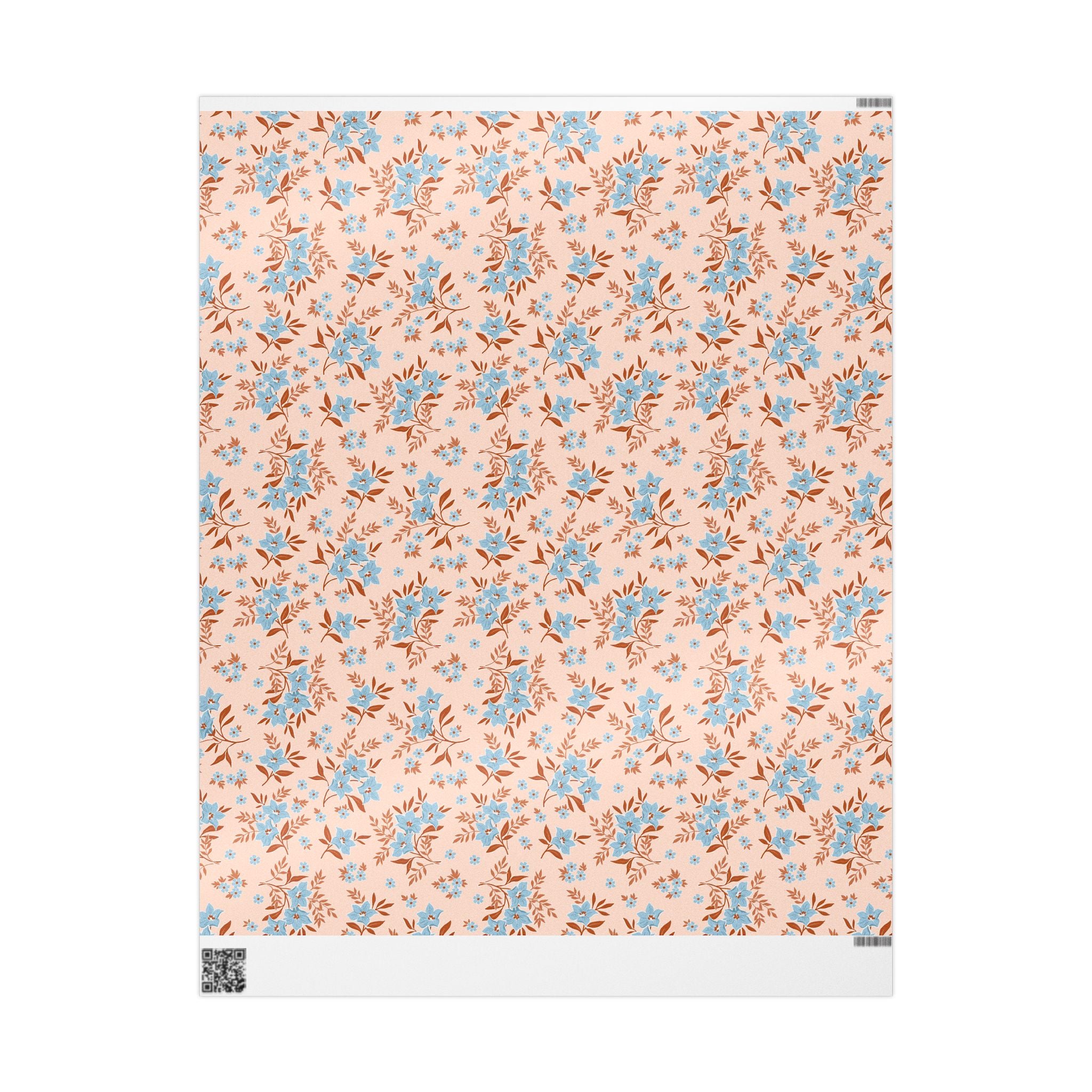 Floral meadow wrapping paper roll