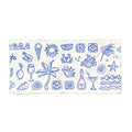 Coastal doodles beach towel