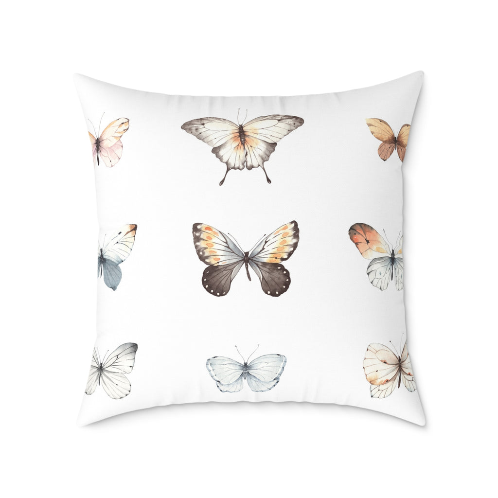 Watercolour butterflies pillow