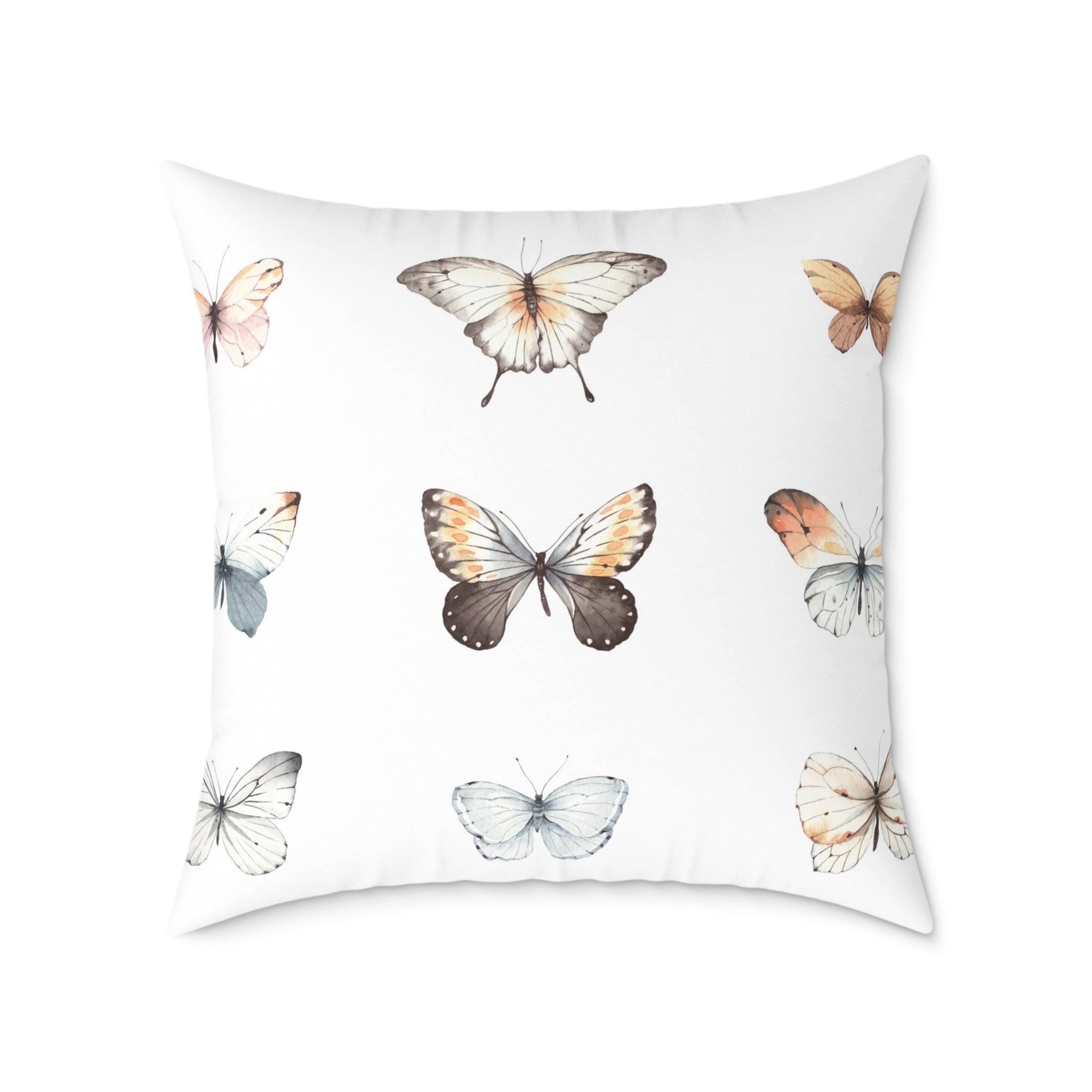 Watercolour butterflies pillow