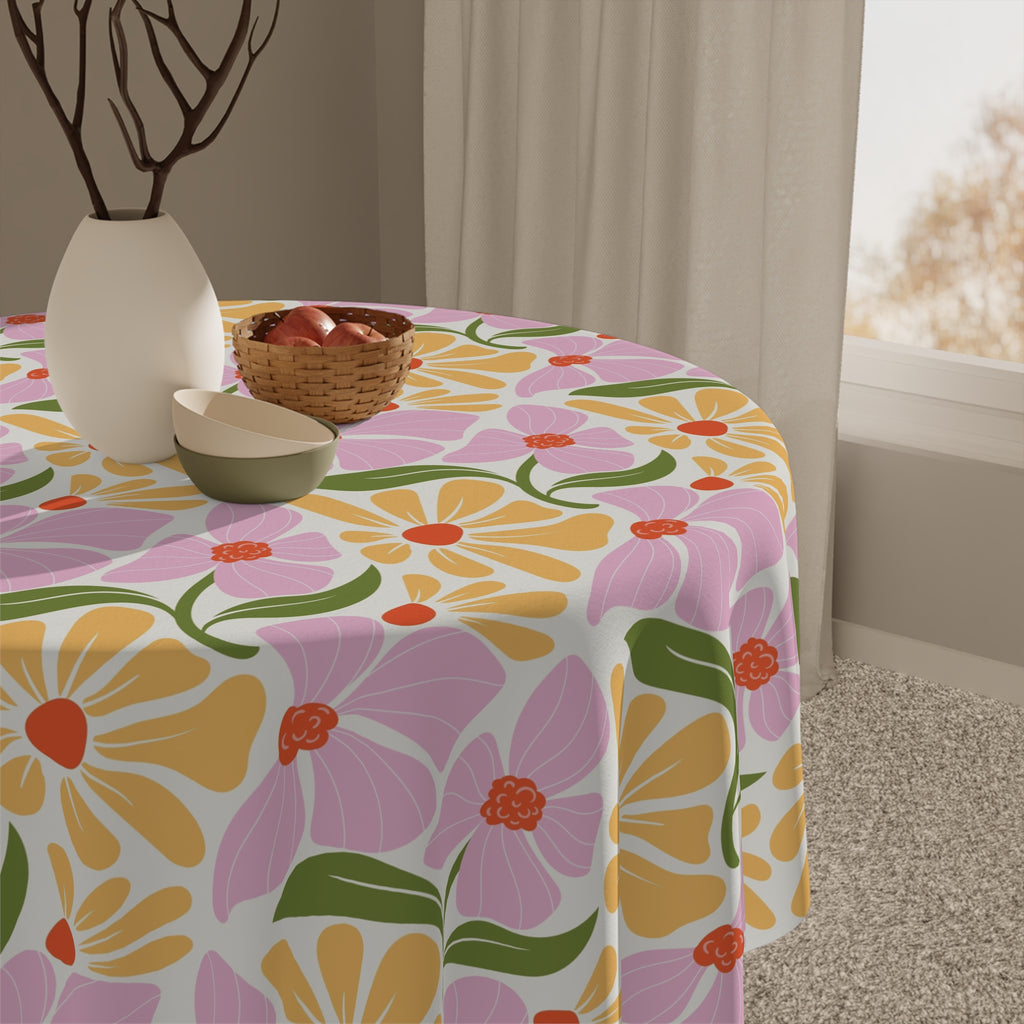 Floral retro tablecloth