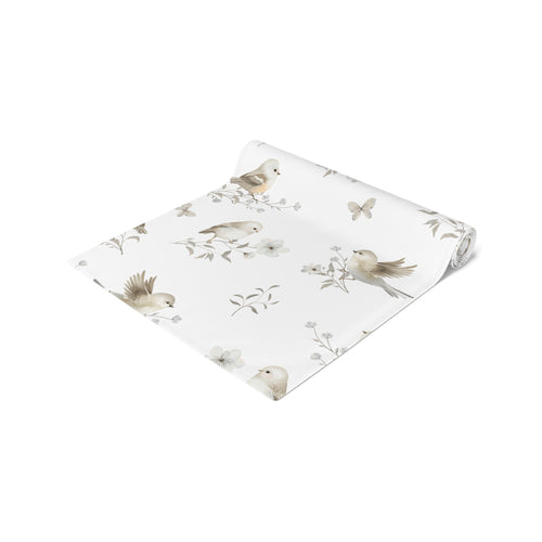 Bird floral table runner