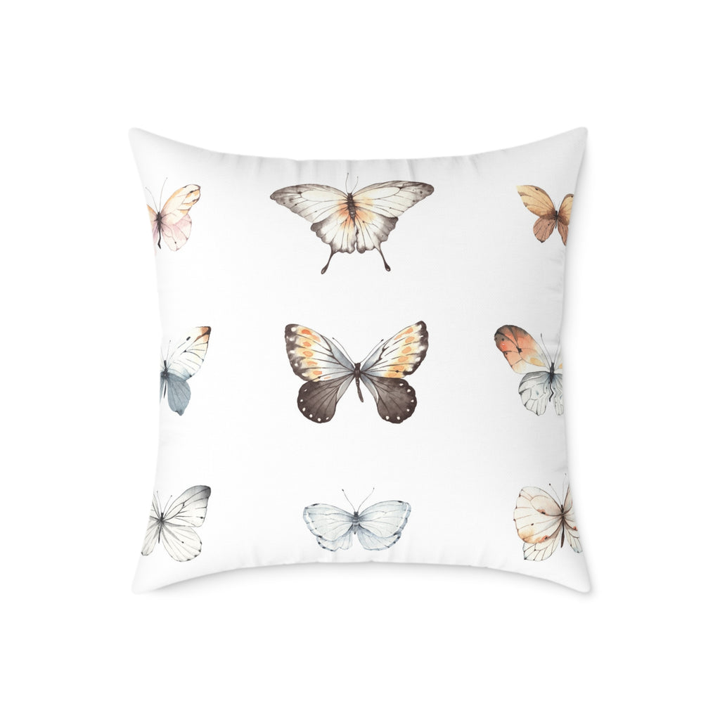 Watercolour butterflies pillow