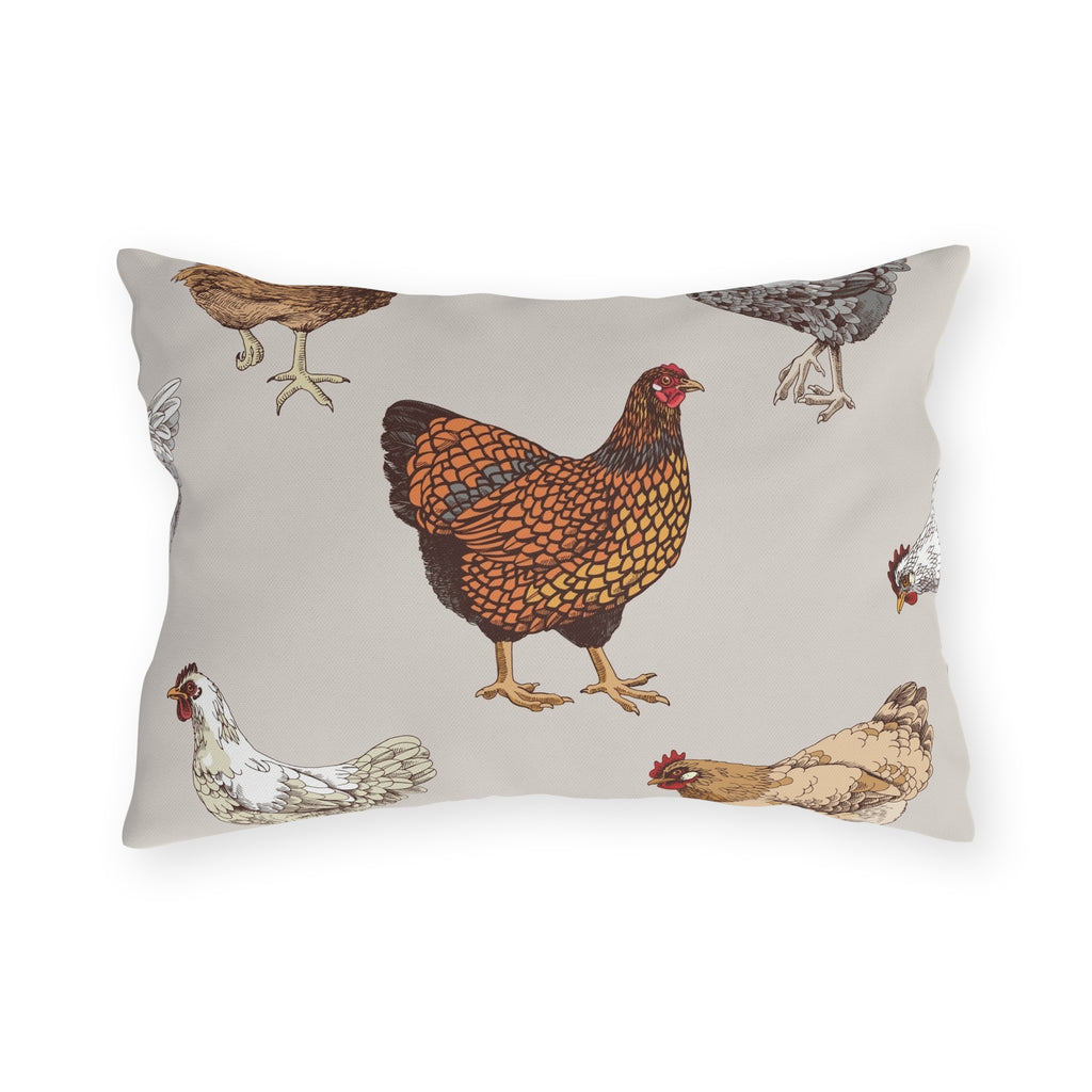 Farmhouse chicken Outdoor pillow