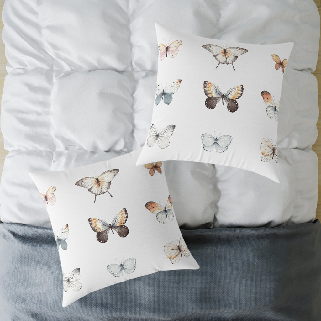 Watercolour butterflies pillow